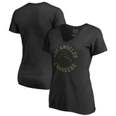 Women's Camo Collection Liberty V-Neck T-Shirt - Los Angeles Chargers