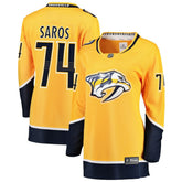 NHL Gold Juuse Saros Nashville Predators Fanatics Women's Breakaway Player Jersey