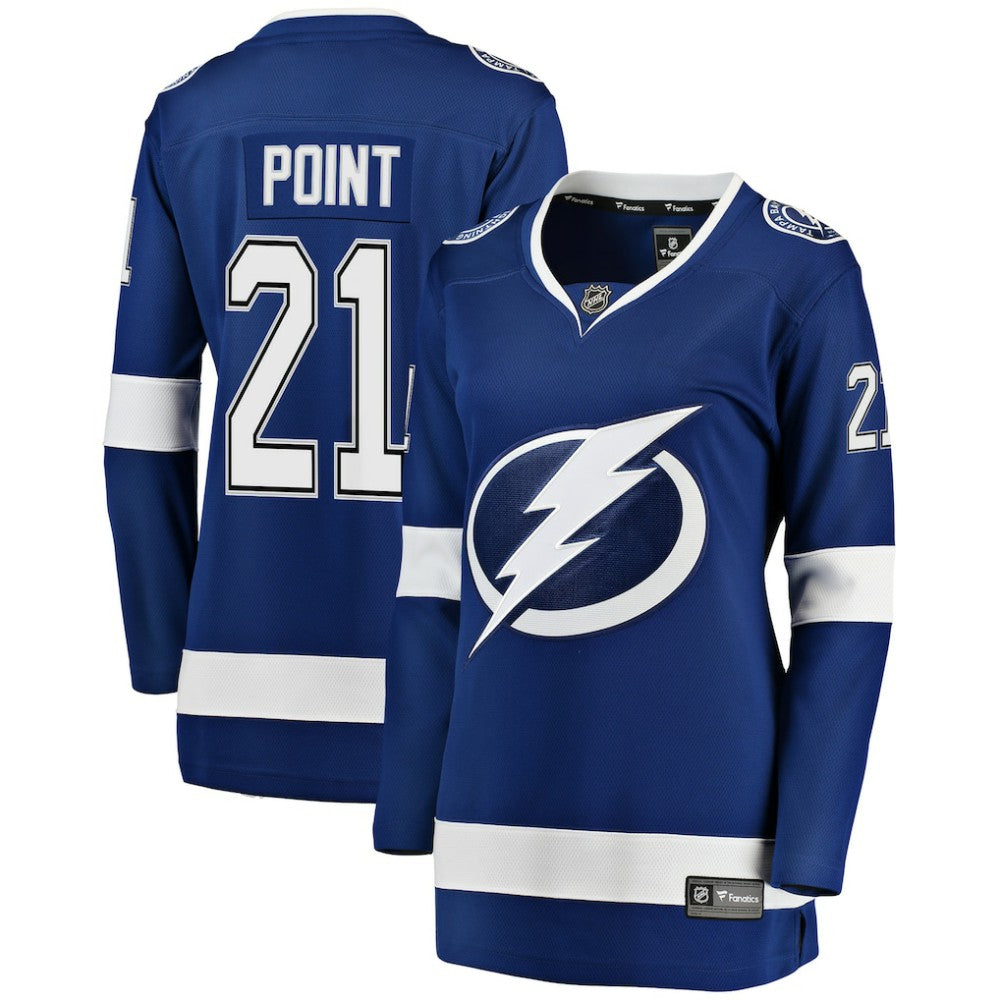 NHL Blue Brayden Point Tampa Bay Lightning Fanatics Women's Breakaway Player Jersey