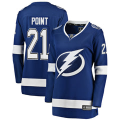 NHL Blue Brayden Point Tampa Bay Lightning Fanatics Women's Breakaway Player Jersey