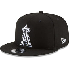 MLB Los Angeles Angels New Era Black & White 9FIFTY Snapback Hat
