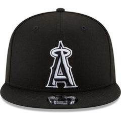 MLB Los Angeles Angels New Era Black & White 9FIFTY Snapback Hat