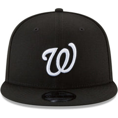 MLB Washington Nationals New Era Black & White 9FIFTY Snapback Hat