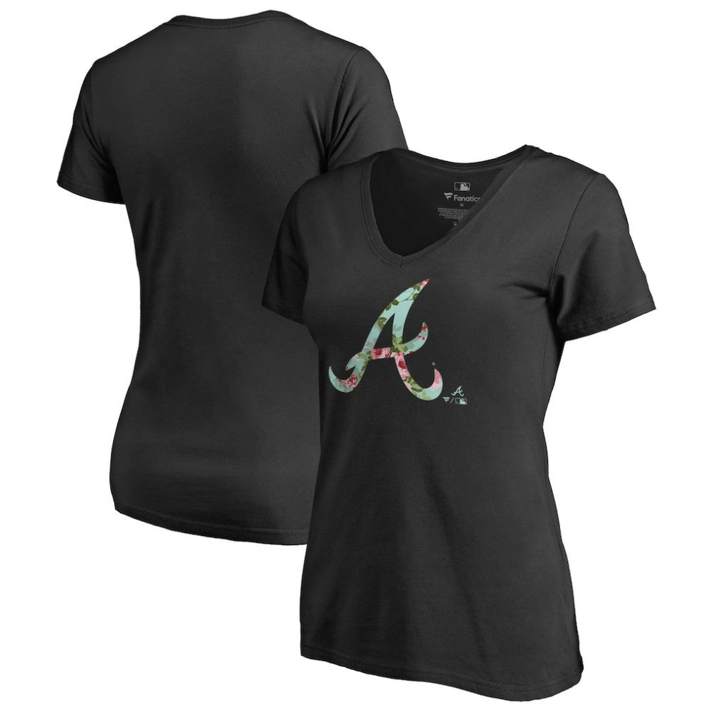 MLB Atlanta Braves Women's Lovely V-Neck T-Shirt