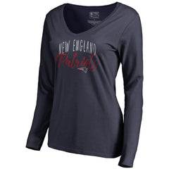 Women's Graceful Long Sleeve V-Neck T-Shirt - New England Patriots