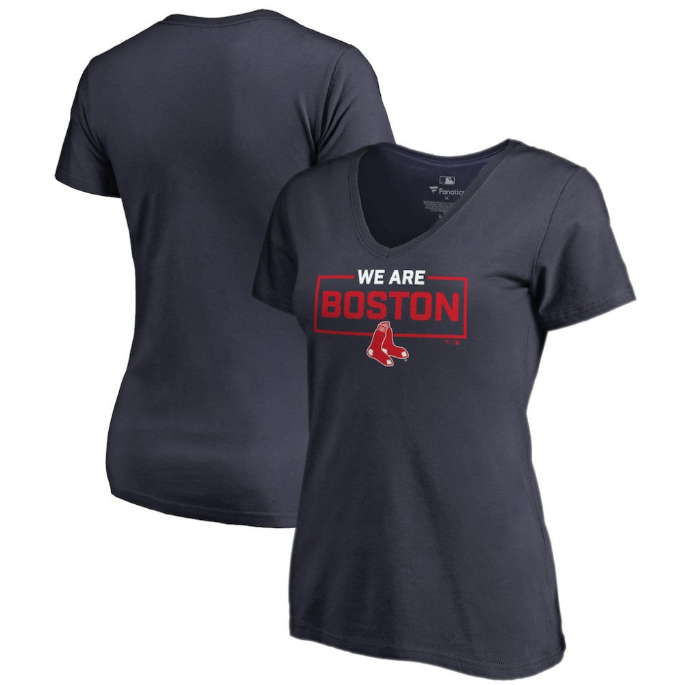 MLB Boston Red Sox Women's We Are Icon V-Neck T-Shirt