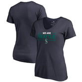 MLB Seattle Mariners Women's We Are Icon V-Neck T-Shirt