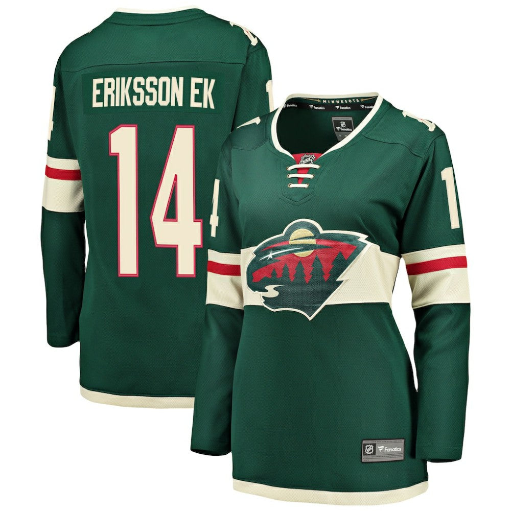 NHL Green Joel Eriksson Ek Minnesota Wild Fanatics Women's Breakaway Player Jersey