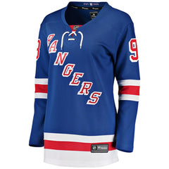 NHL Blue Mika Zibanejad New York Rangers Fanatics Women's Breakaway Player Jersey