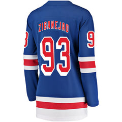NHL Blue Mika Zibanejad New York Rangers Fanatics Women's Breakaway Player Jersey