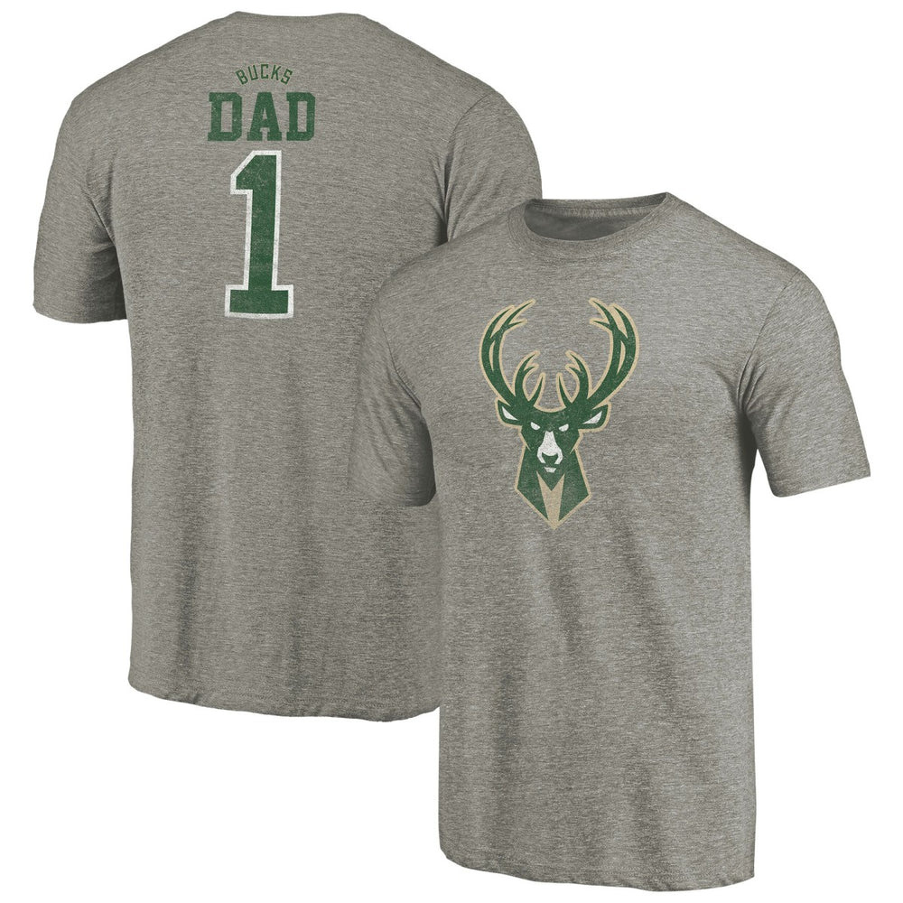 NBA Milwaukee Bucks Greatest Dad Tri-Blend T-Shirt
