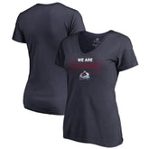 NHL Navy Colorado Avalanche Women's Iconic Collection V-Neck T-Shirt