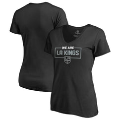 NHL Black Los Angeles Kings Women's Iconic Collection V-Neck T-Shirt
