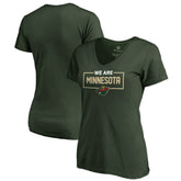 NHL Green Minnesota Wild Women's Iconic Collection V-Neck T-Shirt