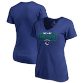 NHL Blue Vancouver Canucks Women's Iconic Collection V-Neck T-Shirt