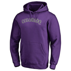 MLB Colorado Rockies Official Wordmark Fitted Pullover Hoodie