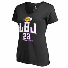 NBA LeBron James Los Angeles Lakers Women's Hometown Collection LBJ V-Neck T-Shirt