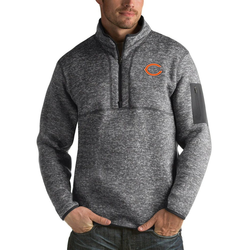 Antigua Fortune Big & Tall Quarter-Zip Pullover Jacket - Chicago Bears