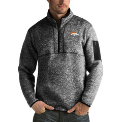 Antigua Fortune Big & Tall Quarter-Zip Pullover Jacket - Denver Broncos