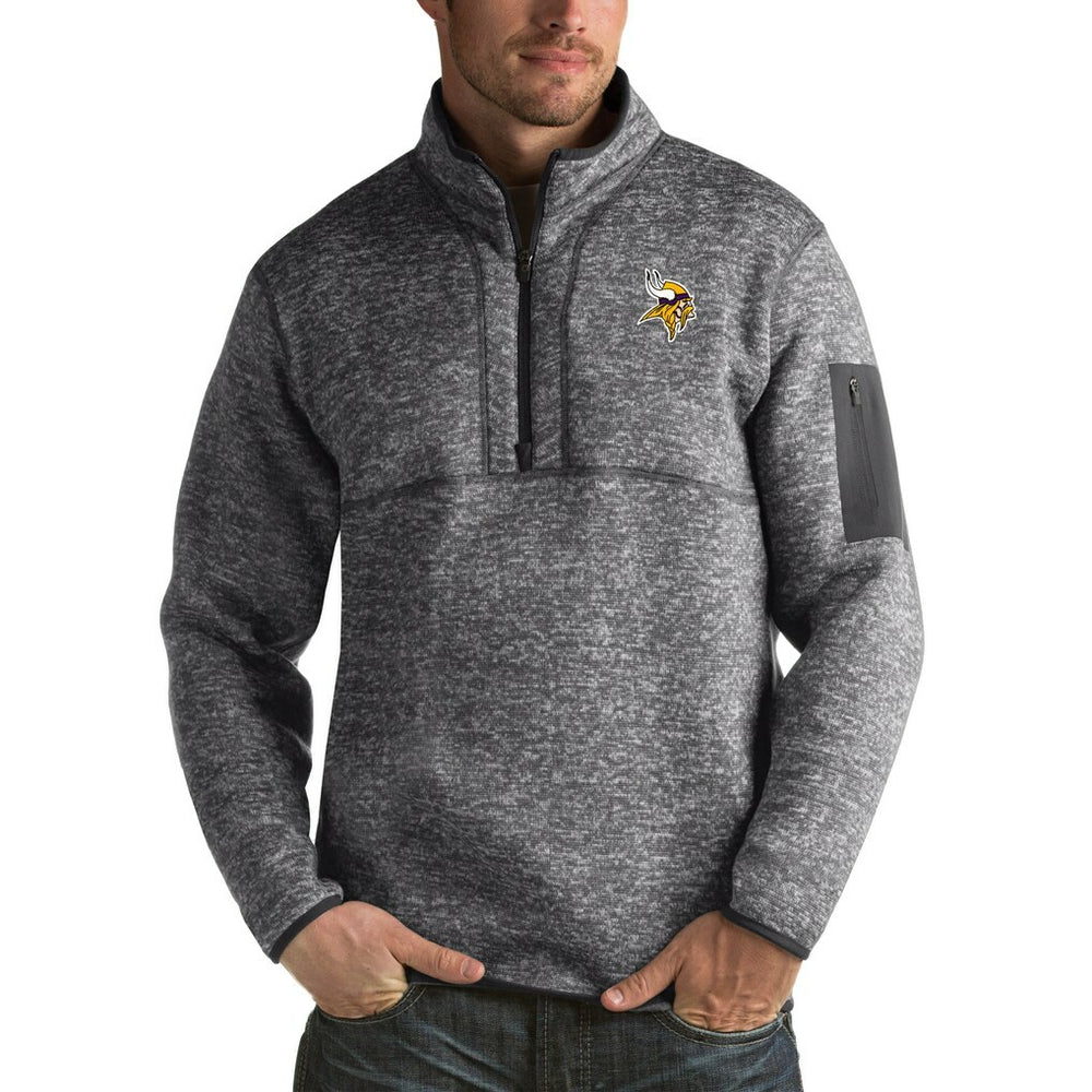 Antigua Fortune Big & Tall Quarter-Zip Pullover Jacket - Minnesota Vikings