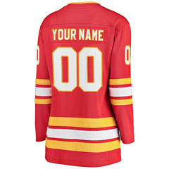 NHL Red Calgary Flames Fanatics Women's Home Breakaway Custom Jersey