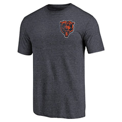 Primary Logo Left Chest Distressed Tri-Blend T-Shirt - Chicago Bears