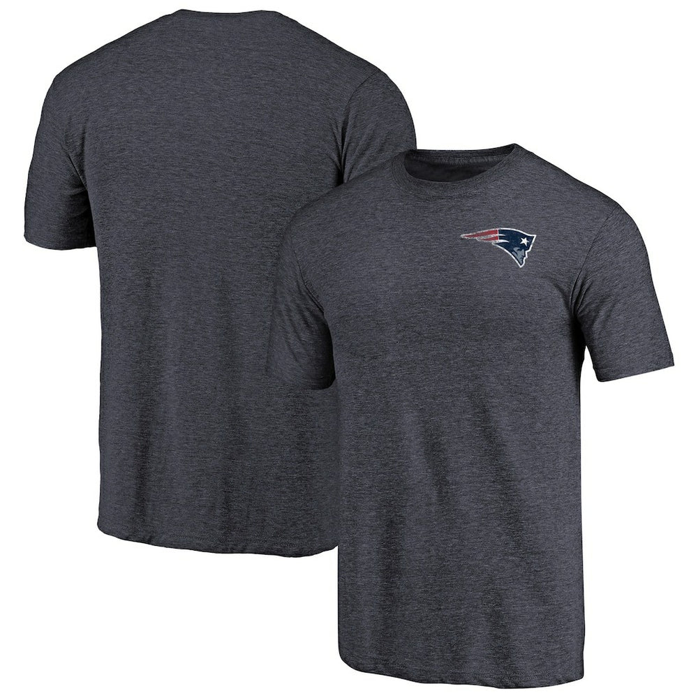 Primary Logo Left Chest Distressed Tri-Blend T-Shirt - New England Patriots