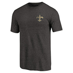 Primary Logo Left Chest Distressed Tri-Blend T-Shirt - New Orleans Saints