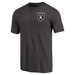 Primary Logo Left Chest Distressed Tri-Blend T-Shirt - Las Vegas Raiders