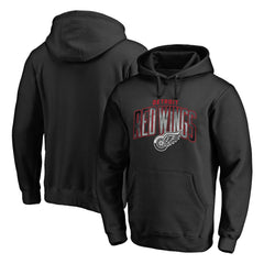 NHL Black Detroit Red Wings Arch Smoke Pullover Hoodie