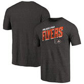 NHL Black Philadelphia Flyers Slant Strike Tri-Blend T-Shirt