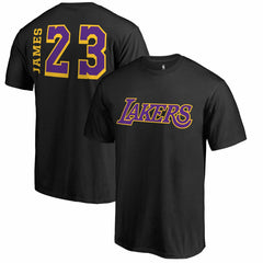 NBA LeBron James Los Angeles Lakers Sidesweep Name & Number T-Shirt