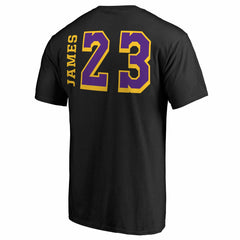 NBA LeBron James Los Angeles Lakers Sidesweep Name & Number T-Shirt