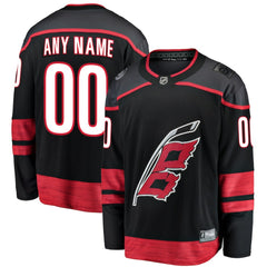 NHL Black Carolina Hurricanes Fanatics Home Breakaway Custom Jersey