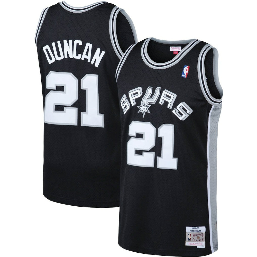 NBA Tim Duncan San Antonio Spurs 1998/99 Big & Tall Hardwood Classics Swingman Jersey