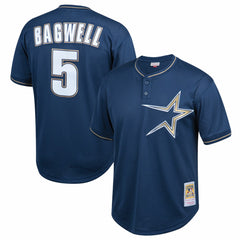 MLB Jeff Bagwell Houston Astros Mitchell & Ness Youth Cooperstown Collection Mesh Batting Practice Jersey