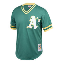 MLB Rickey Henderson Athletics Mitchell & Ness Youth Cooperstown Collection Mesh Batting Practice Jersey
