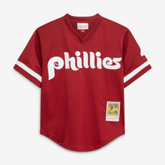 MLB Lenny Dykstra Philadelphia Phillies Mitchell & Ness Youth Cooperstown Collection Mesh Batting Practice Jersey