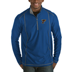 NHL Royal St. Louis Blues Antigua Tempo Desert Dry Half-Zip Pullover Jacket