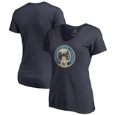 NHL Navy Columbus Blue Jackets Women's Team Alternate V-Neck T-Shirt