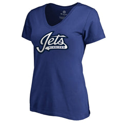 NHL Blue Winnipeg Jets Women's Team Alternate V-Neck T-Shirt