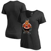 NHL Black Philadelphia Flyers Women's Gritty V-Neck T-Shirt