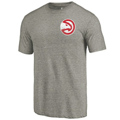 NBA Atlanta Hawks Primary Logo Left Chest Distressed Tri-Blend T-Shirt