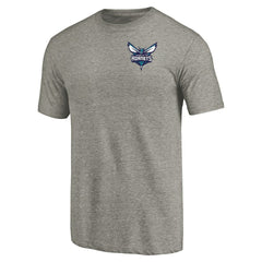 NBA Charlotte Hornets Primary Logo Left Chest Distressed Tri-Blend T-Shirt