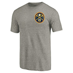 NBA Denver Nuggets Primary Logo Left Chest Distressed Tri-Blend T-Shirt sale