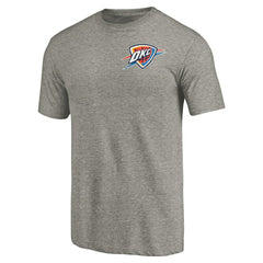 NBA Oklahoma City Thunder Primary Logo Left Chest Distressed Tri-Blend T-Shirt