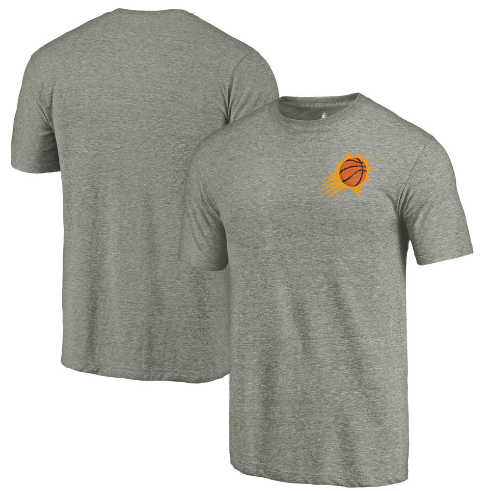 NBA Phoenix Suns Primary Logo Left Chest Distressed Tri-Blend T-Shirt