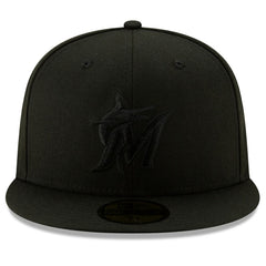 MLB Miami Marlins New Era 2019 Black-on-Black 59FIFTY Fitted Hat