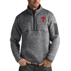 MLB Philadelphia Phillies Antigua Fortune Big & Tall Quarter-Zip Pullover Jacket