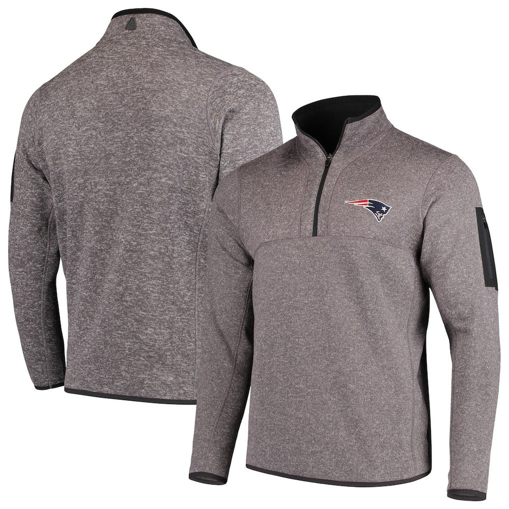 Antigua Fortune Quarter-Zip Pullover Jacket - New England Patriots